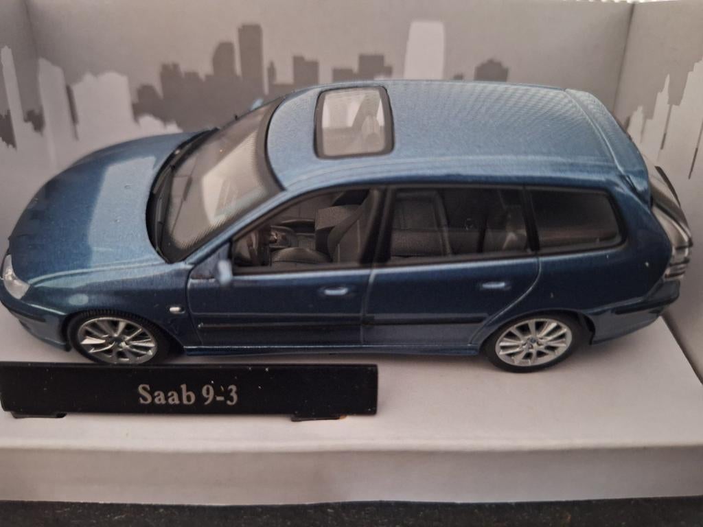 Saab 9-3 Sport Combi Schaal 1:43, Hobby en Vrije tijd, Modelauto's | 1:43, Overige merken, Auto, Nieuw, Cararama
