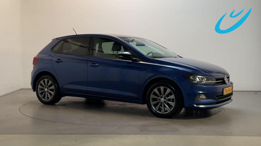 Volkswagen Polo 1.0 TSI Highline Camera Climate Control, Voorwielaandrijving, Stof, Met garantie (alle), Blauw