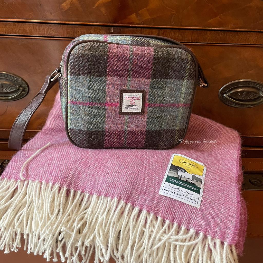 Schots Harris Tweed Crossover tasje, Westdijk 41 3241 GT Middelharnis, Bruin, Ophalen of Verzenden, Info@hetlijstjevanbrocante.nl
