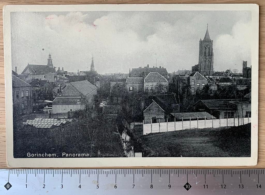 Ansichtkaart Gorinchem Panorama (gelopen), Verzamelen, Ansichtkaarten | Nederland, Ophalen of Verzenden, 1940 tot 1960, Gelopen