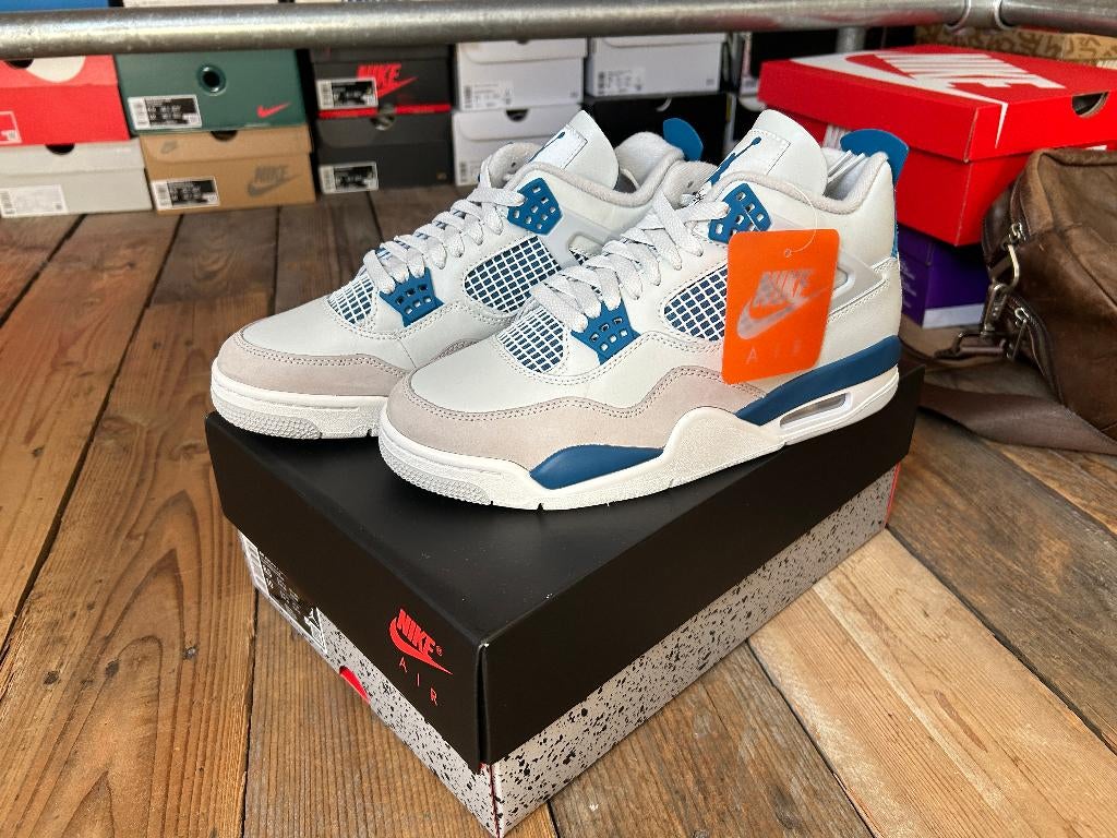Nike Air Jordan 4 Military Blue - 42, Wit, Nike, Nieuw, Ophalen of Verzenden