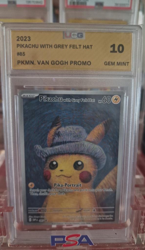 VAN GOGH - PIKACHU WITH GREY FELT HAT - SEALED ! - UCG 10, Verzenden, Nieuw, Losse kaart