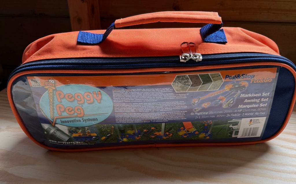 Peggy Peg Markies Set / Awning Set - Zo goed als nieuw, Caravans en Kamperen, Ophalen of Verzenden, Zo goed als nieuw