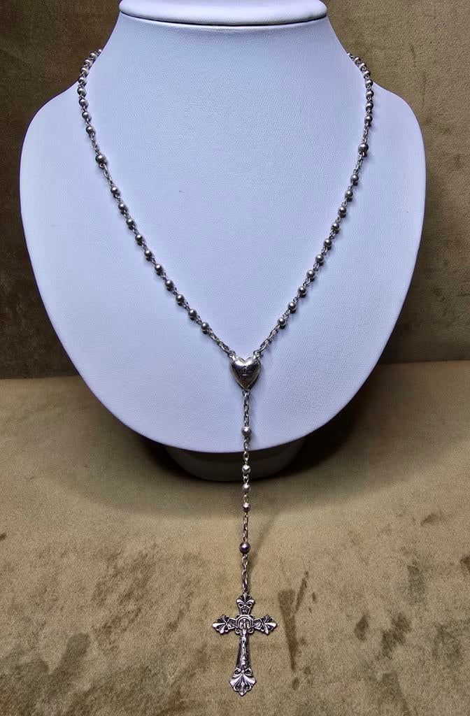 Antieke zilveren rozenkrans, Ophalen of Verzenden