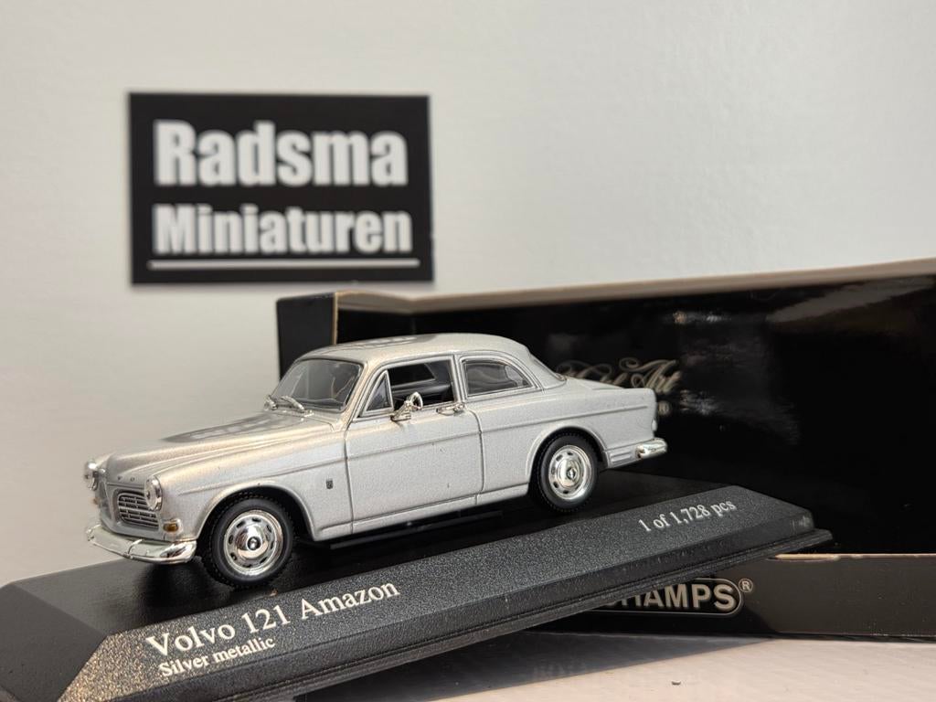 Volvo 121 Amazon - Silver metallic - 1:43 Minichamps, Auto, Ophalen of Verzenden, Zo goed als nieuw, MiniChamps