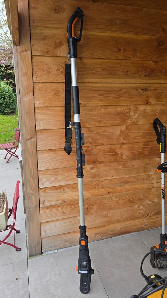 Worx WG349E.9 Accu Telescopische Kettingzaag - zonder accu, Tuin en Terras, Ophalen, Gebruikt, Accu, Worx