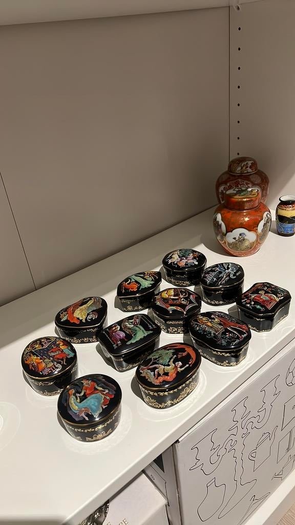 Antiek Muziekdoosje Porselein Franklin Mint, Ophalen of Verzenden