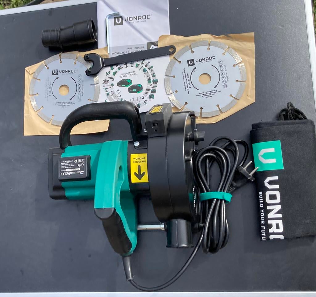 Muurfrees Vonroc zgan, Ophalen of Verzenden, Zo goed als nieuw, Elektrisch, Muurfrees