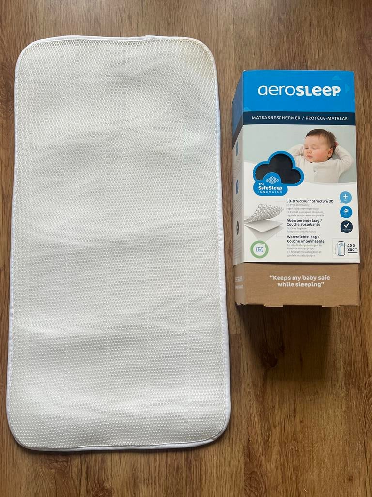 Aerosleep Matrasbeschermer 40x80 cm - Veilig en Hygiënisch, Overige maten, Wit, Overige typen, Nieuw
