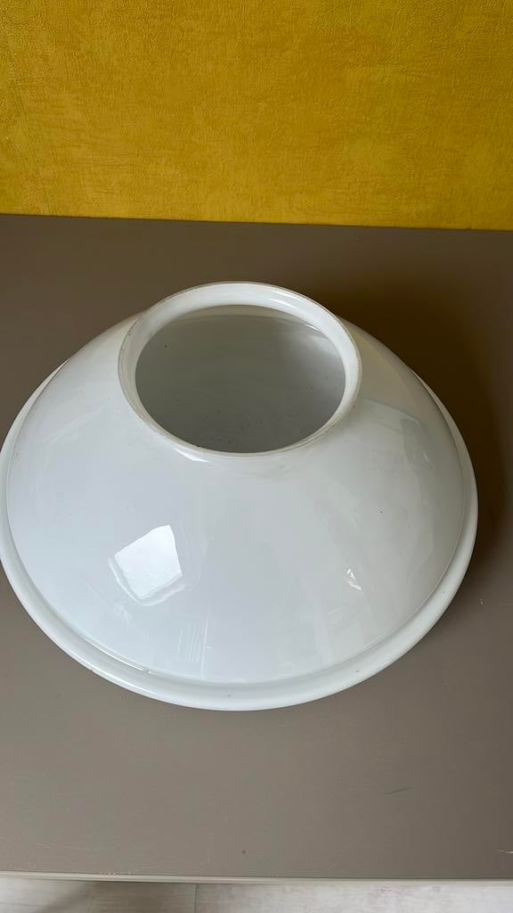 Lampenkap melkglas, Ophalen, Zo goed als nieuw, Rond, Minder dan 25 cm