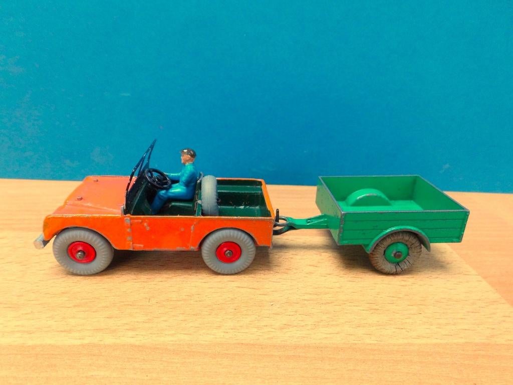 Dinky Toys Land Rover met aanhangertje latere type 340 & 341, Ophalen of Verzenden, Gebruikt, Overige typen, Dinky Toys
