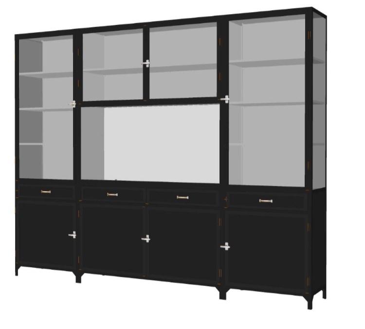 Old basics Apothekerskast Fio 4-9005', Ophalen, Met deur(en), 200 cm of meer, Old basics