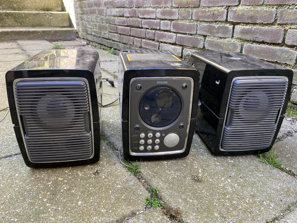 Philips MC-320 Micro Systeem CD Radio Cassette met Boxen, Ophalen, Philips, Gebruikt, Cassettedeck