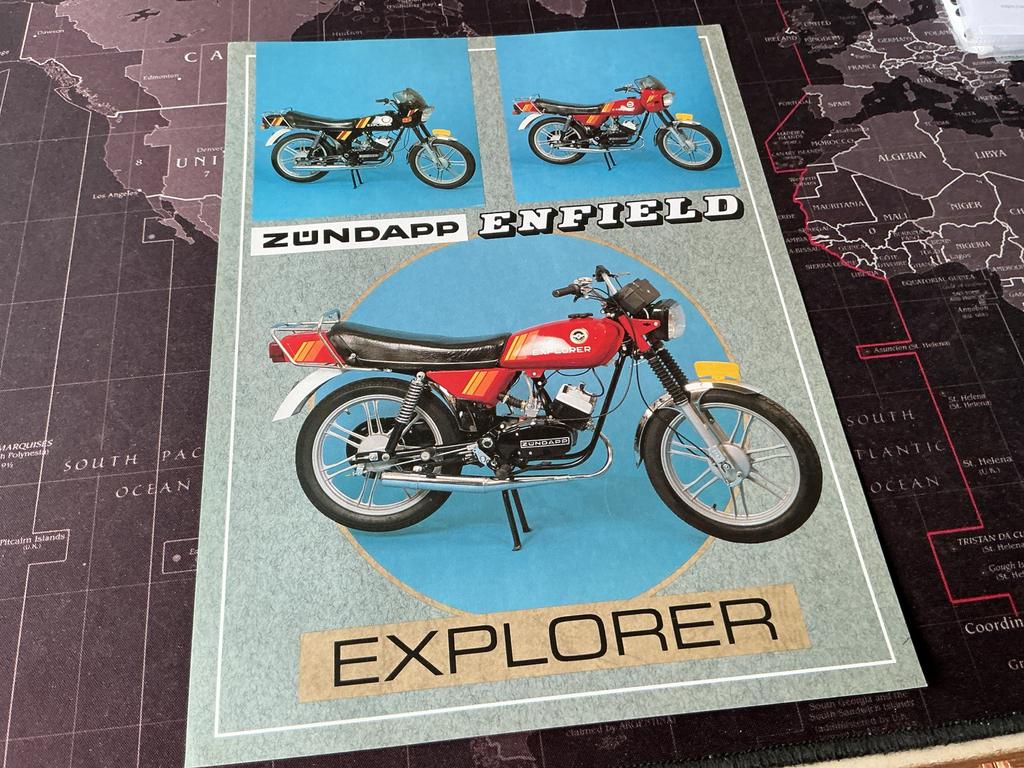 Zundapp Enfield Explorer Bromfiets Folder, Verzenden, Nieuw