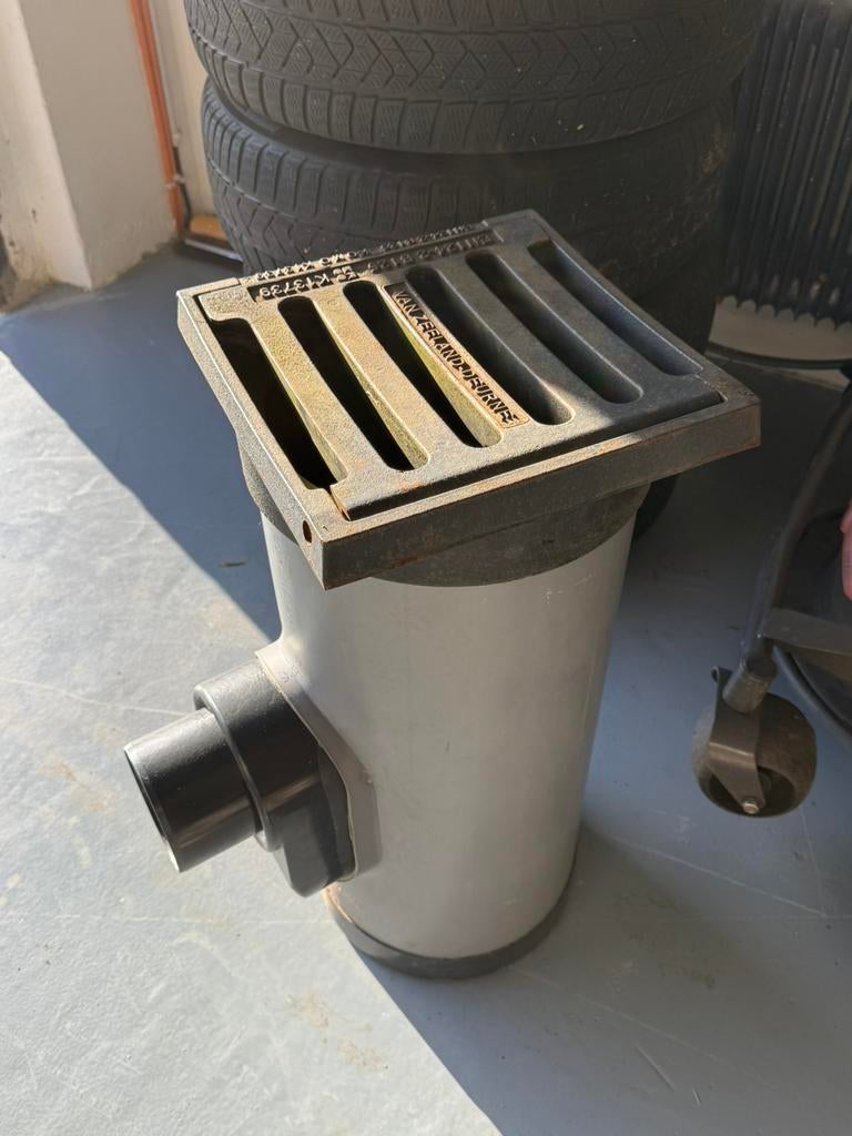 Gietijzeren afvoerput met rooster, kolk, straatkolk Beutech, Nieuw, Ophalen of Verzenden, Minder dan 2 meter, 80 mm of meer