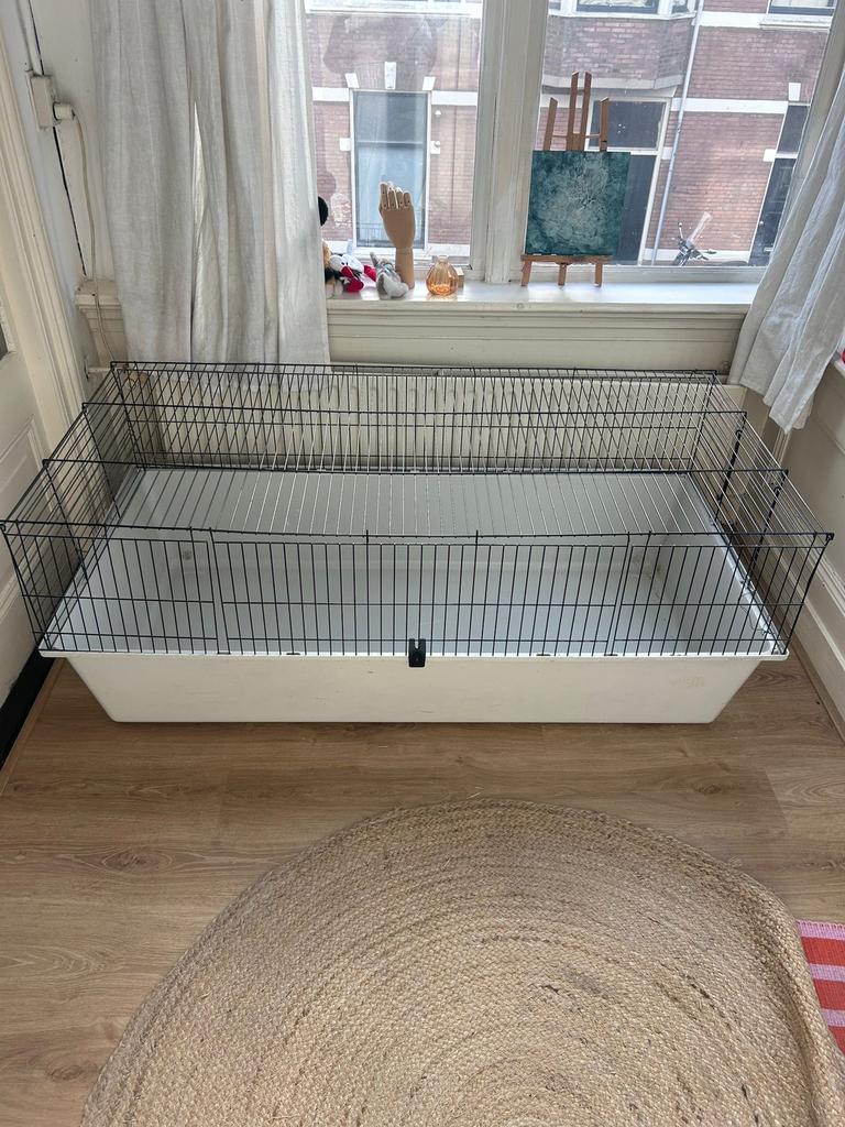 Groot konijnenhok binnen (of cavia) 160x75 cm, Dieren en Toebehoren, Ophalen, 60 tot 90 cm, Konijn, Hok