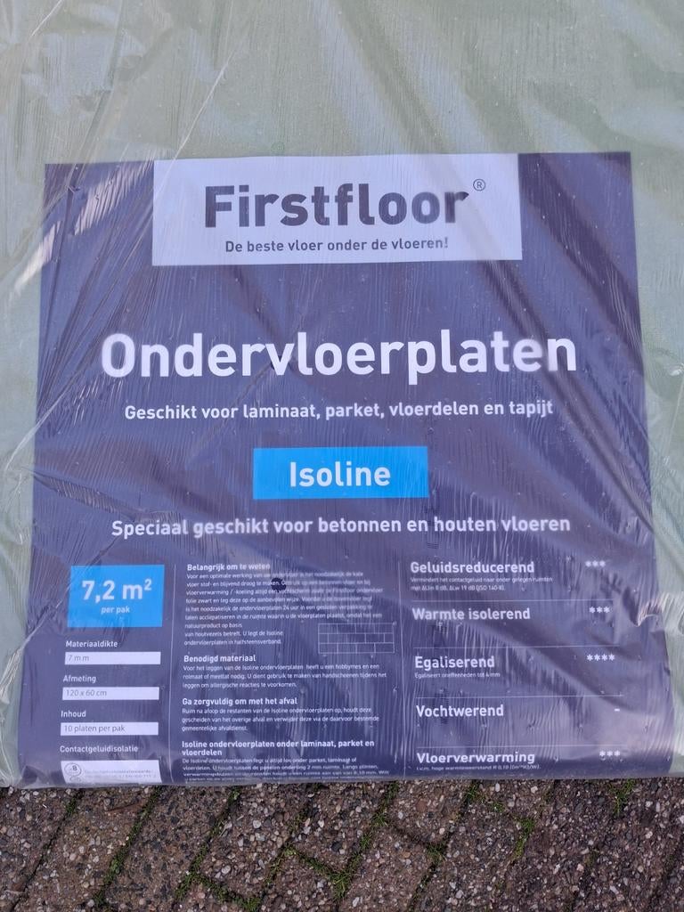 Firstfloor Isoline 5 groene ondervloerplaten, Ophalen, 50 tot 150 cm, Overige typen, Nieuw