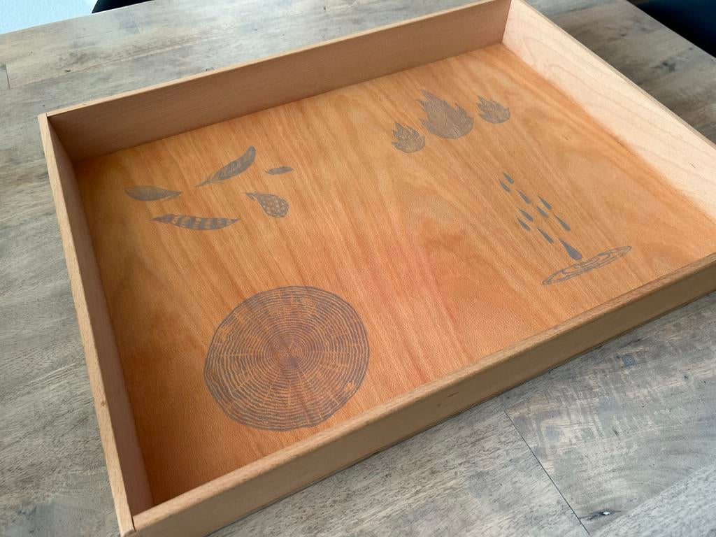 Grapat Houten Speelbak met Elementen (45x65x7 cm), Ophalen, Nieuw, Jongen of Meisje