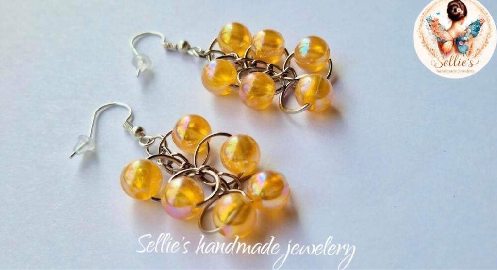 🦋 Sellie's handmade jewelery 🦋, Overige materialen, Hangers, Nieuw, Oranje
