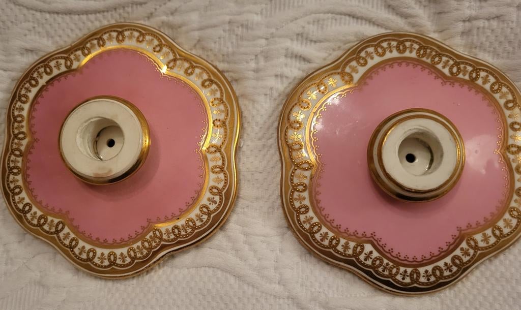 Antieke keramieken armaturen/ kandelaars 19e eeuw, Ophalen of Verzenden