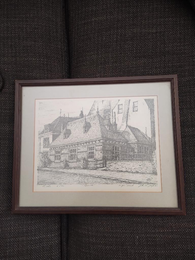 Litho van John de Jongh, Antiek en Kunst, Kunst | Litho's en Zeefdrukken, Ophalen