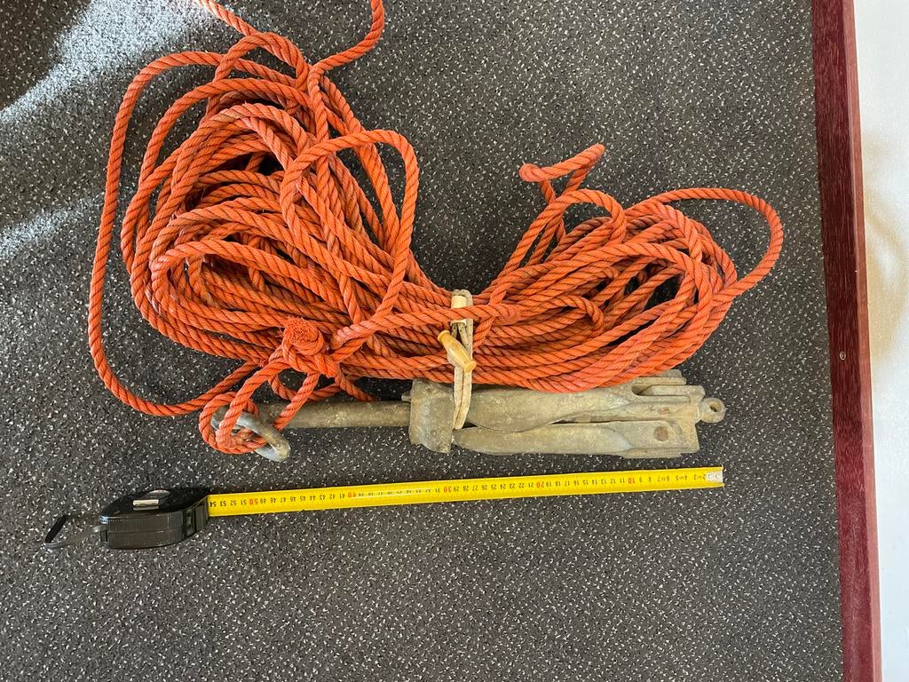 Diverse scheepsbenodigdheden: Ankers, Landvasten, Stootwille, Ophalen of Verzenden, Gebruikt, Lijn of Blok