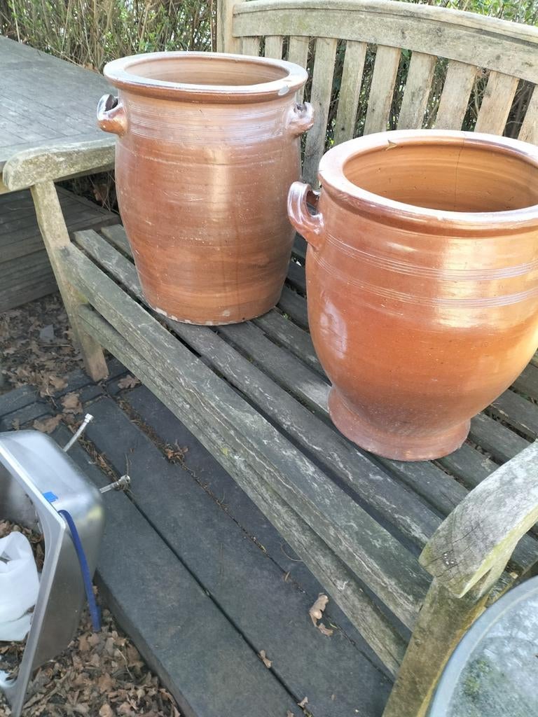 Grote Keulse potten bloempotten, Ophalen, Rond, Aardewerk