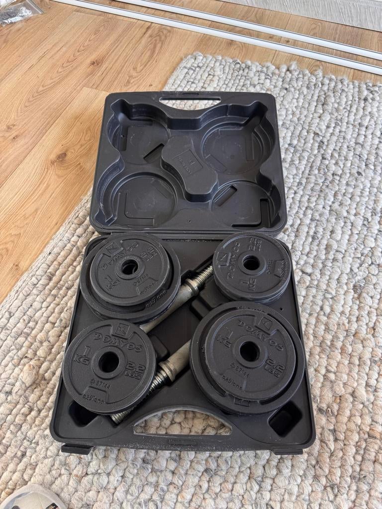 Domyos Halterset - Verstelbare Gewichten voor Krachttraining, Ophalen, Gebruikt, Armen, Halterset