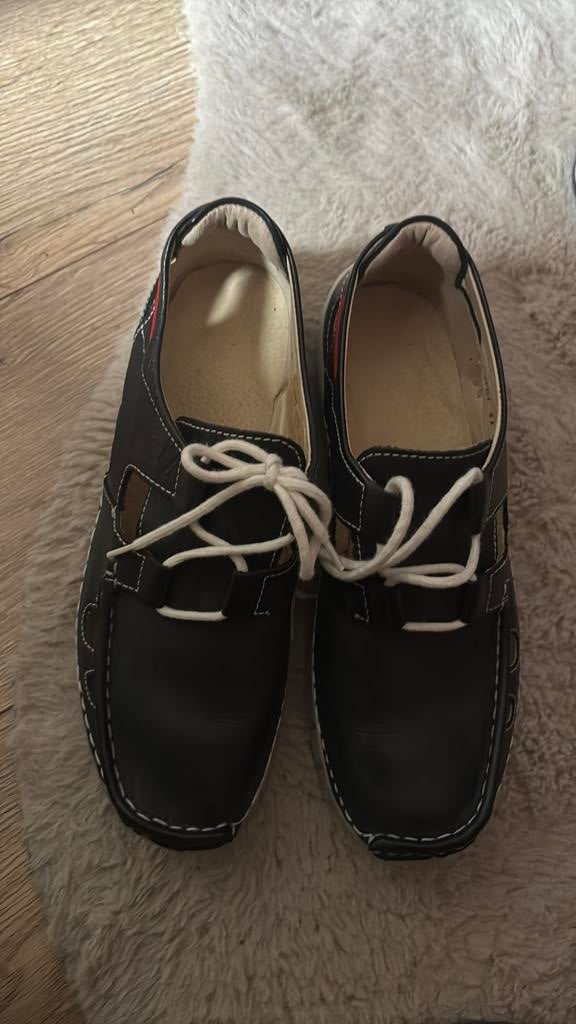 Wolky zwart leren schoen  maat 41, Ophalen of Verzenden, Zo goed als nieuw, Zwart