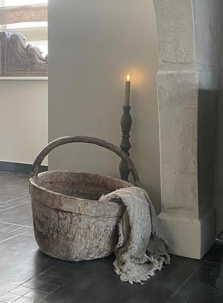 Leemmand plukmand van Aura Peeperkorn, Ophalen, Zo goed als nieuw, Rond, Riet