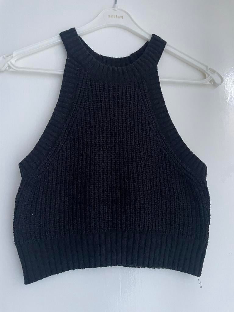 Zwart gebreid gilet van H&M, maat S, Ophalen of Verzenden, Zo goed als nieuw, Maat 36 (S), Zwart