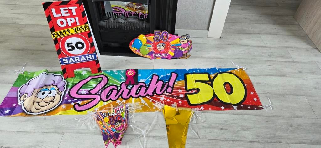 Sarah 50 jaar feestversiering, Ophalen of Verzenden, Versiering, Abraham of Sarah