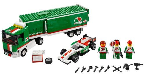 Lego Nr. 60025 City Grand Prix Truck Complete set in doos, Ophalen of Verzenden, Zo goed als nieuw, Complete set, Lego