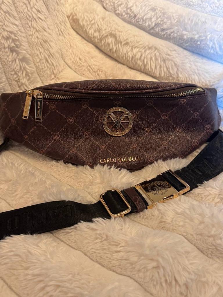 Zgan Buideltas draagtasje van Carlo Colucci, Ophalen of Verzenden, Zo goed als nieuw, Zwart