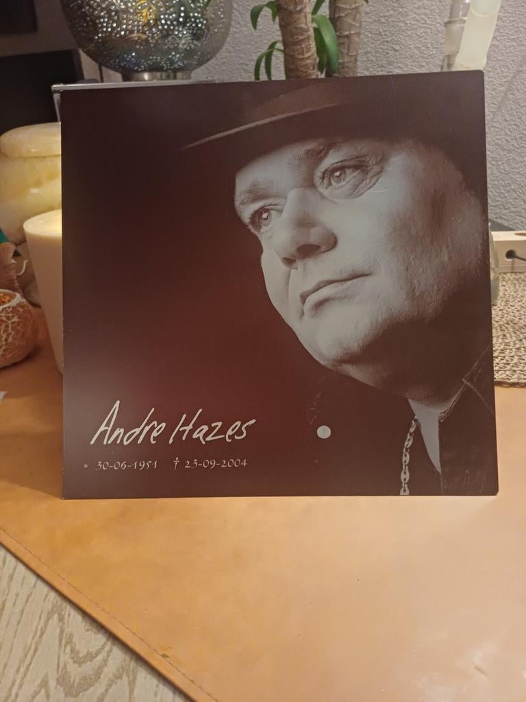 Andre Hazes foto op aluminium, Ophalen of Verzenden, Minder dan 50 cm, Schilderij, Minder dan 50 cm