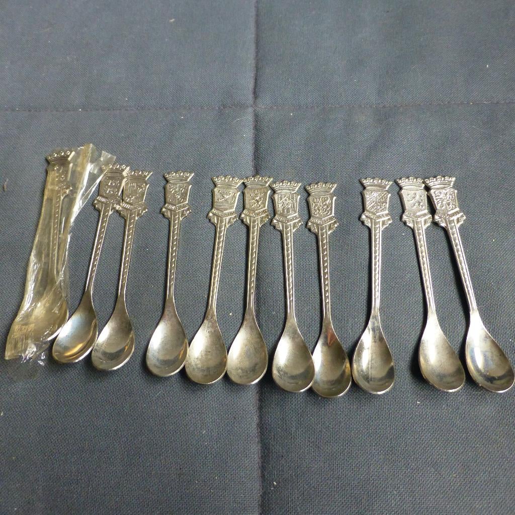 Lepeltjes van de 11 provincies verzilverd, Ophalen of Verzenden