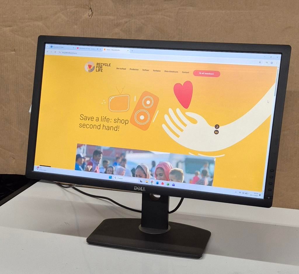 Dell monitor 27 inch  2560x1440 UltraSharp U2713HMt, Gebruikt, IPS, Dell, HDMI