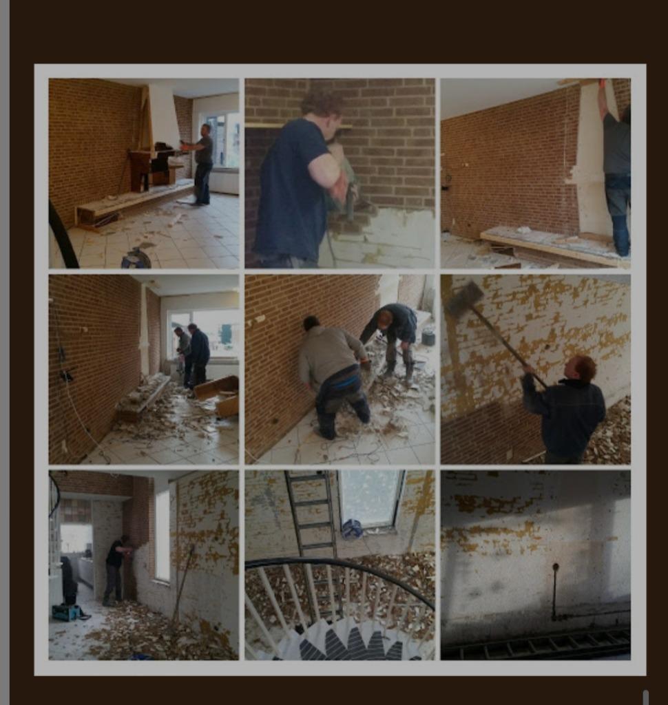 Sloper voor renovatiesloop of diverse tuin klussen, Sloopwerk binnen