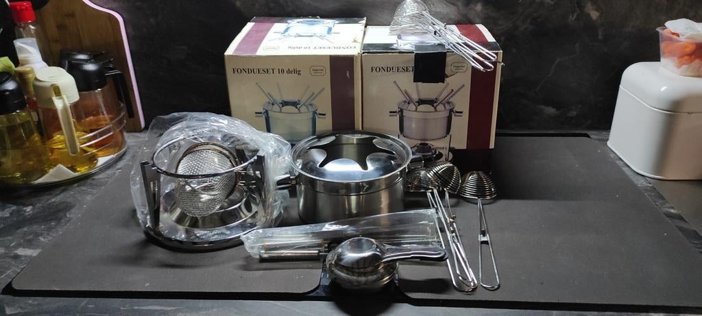 2 fonduestellen, Huis en Inrichting, Ophalen, Zo goed als nieuw