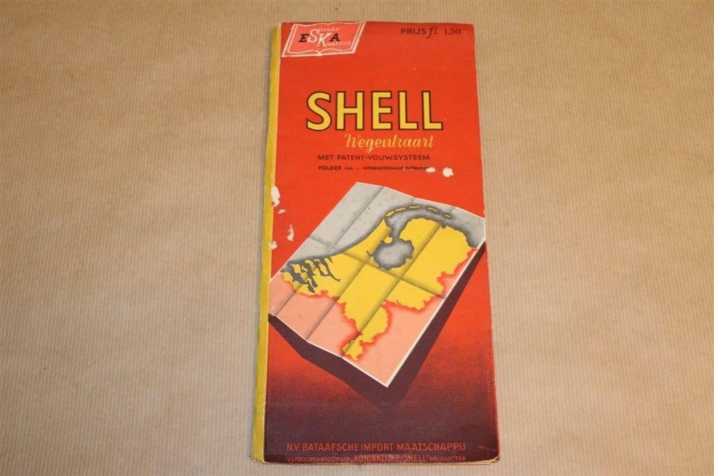 Shell Wegenkaart van Nederland - Circa 1935, Ophalen of Verzenden, 1800 tot 2000, Nederland, Landkaart