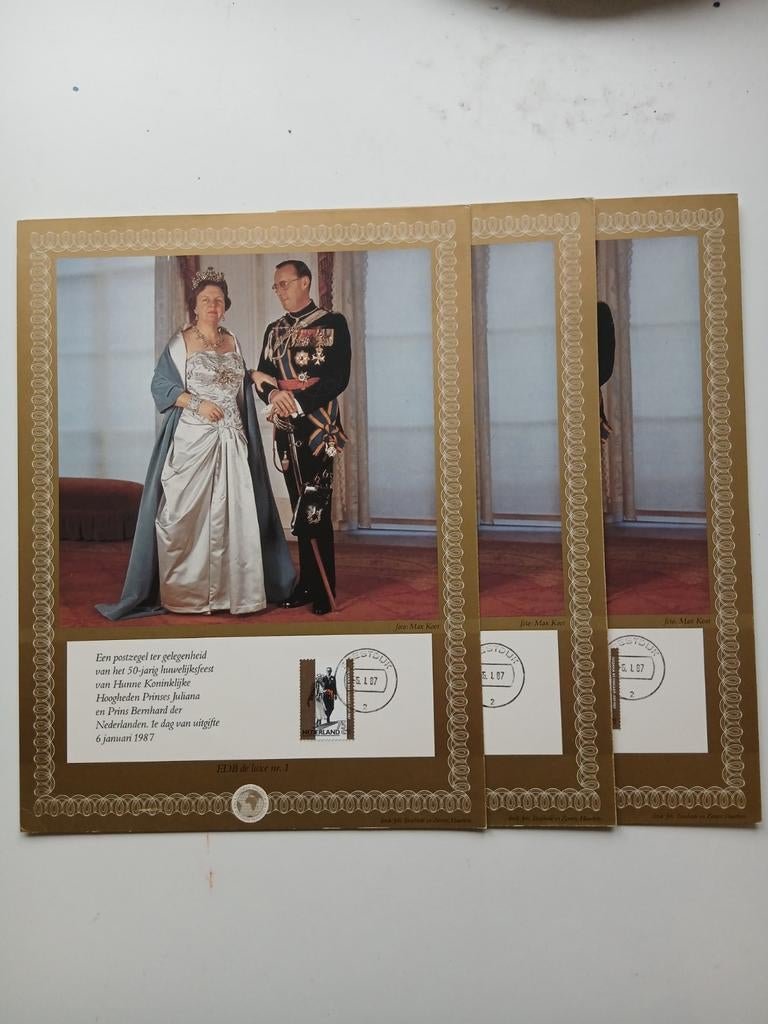 EDB de luxe nr.1 juliana en bernhard, Postzegels en Munten, Postzegels | Nederland, Ophalen of Verzenden