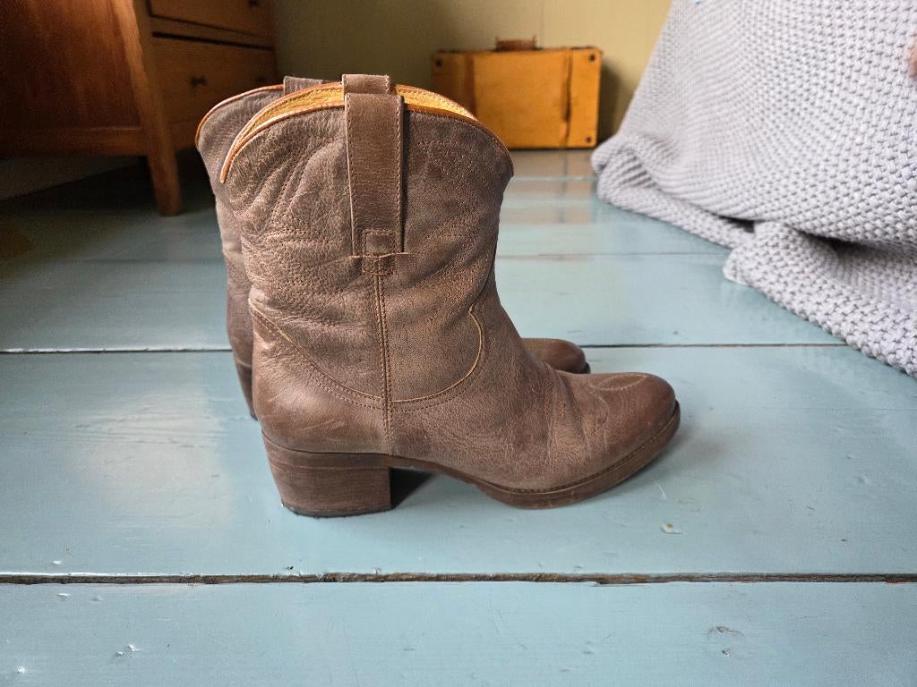 enkellaarsjes groen/grijs, Antonio Moretto, Lage of Enkellaarzen, Ophalen of Verzenden, Zo goed als nieuw