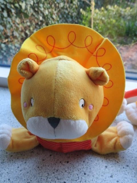 2 x Leeuwtje of Leeuw IKEA Barnslig geel oranje velours, Ophalen of Verzenden, Zo goed als nieuw, Overige typen