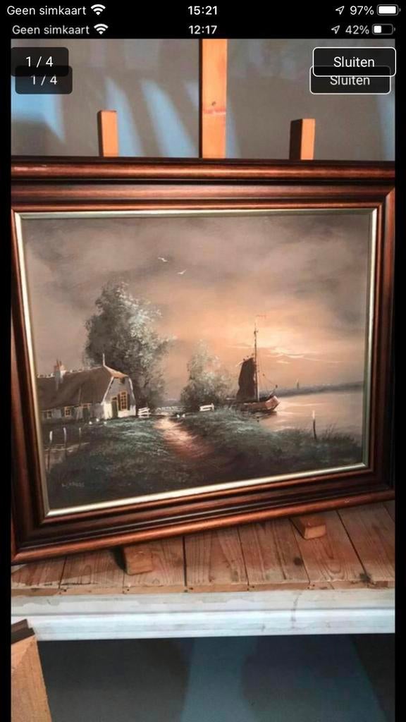 Mooi oud olieverfschilderij van Willem Kloos, Ophalen of Verzenden