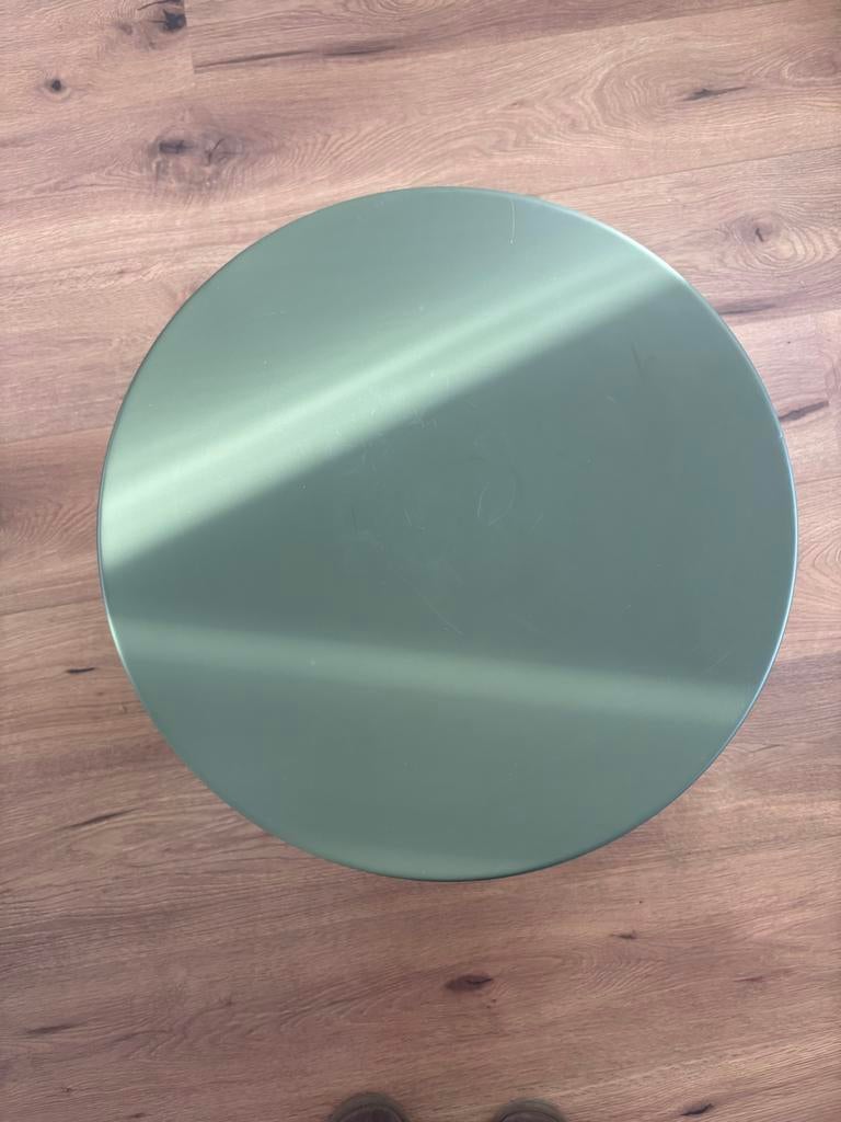 H&M Home Koffietafel - Groen Metaal, Huis en Inrichting, Tafels | Bijzettafels, Ophalen, Minder dan 45 cm, Minder dan 55 cm, Gebruikt