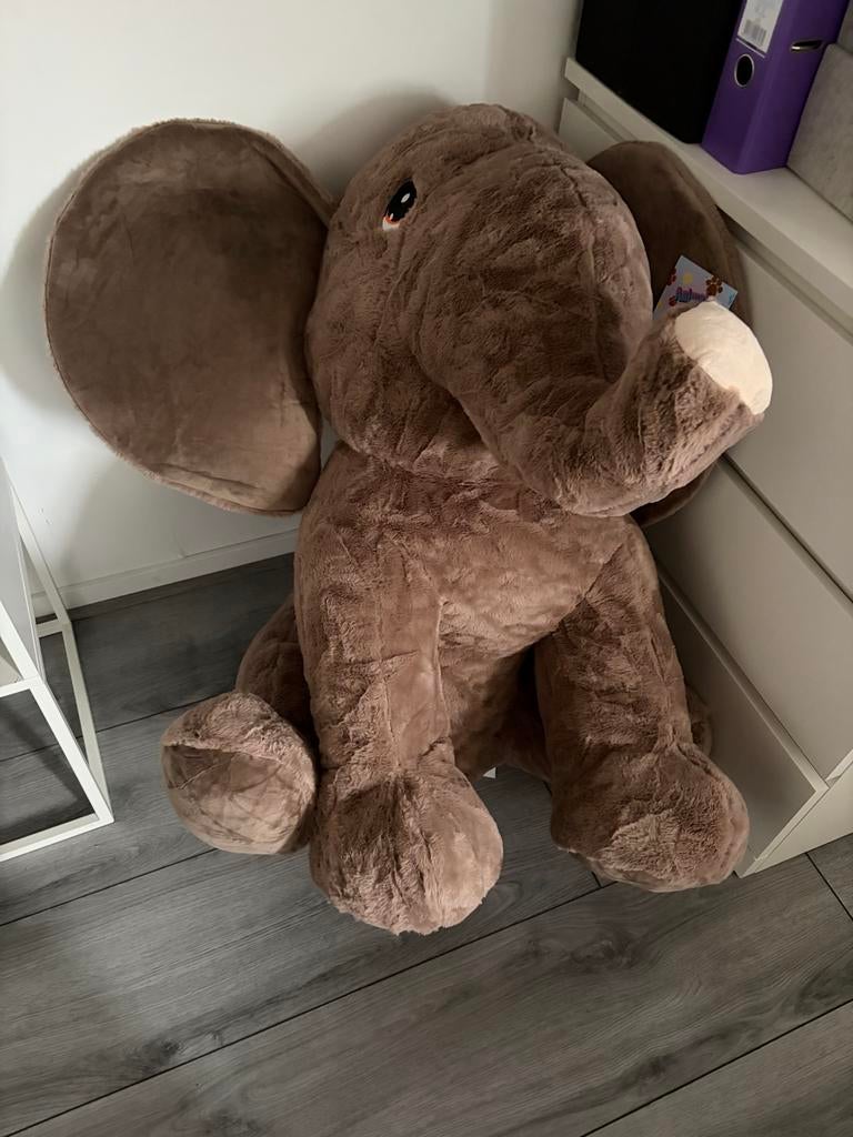 Olifanten knuffel van 1 meter, Ophalen, Nieuw, Olifant