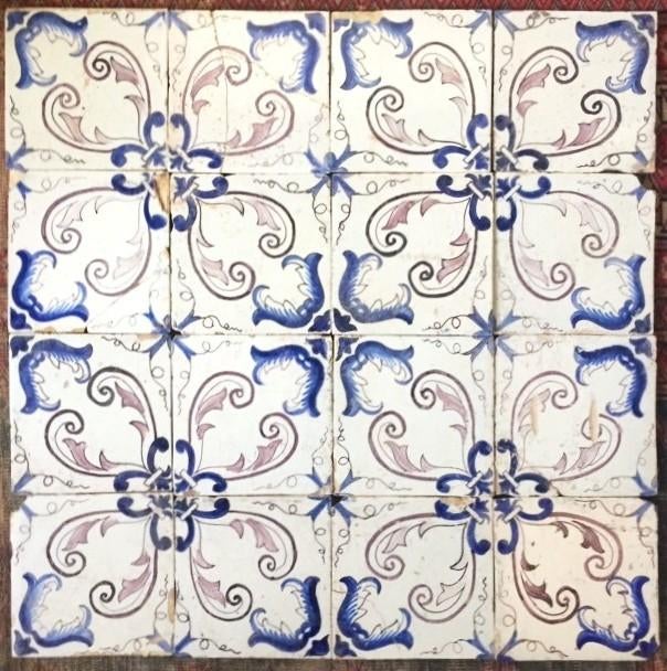 Tegels Antiek Ornament Friesland set van 16 stuks, Ophalen of Verzenden