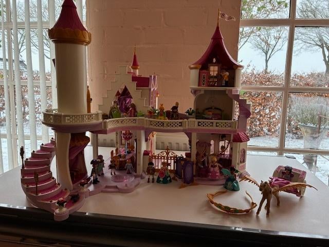 Playmobil prinsessenkasteel met veel extra sets, Kinderen en Baby's, Speelgoed | Playmobil, Verzenden, Gebruikt, Complete set