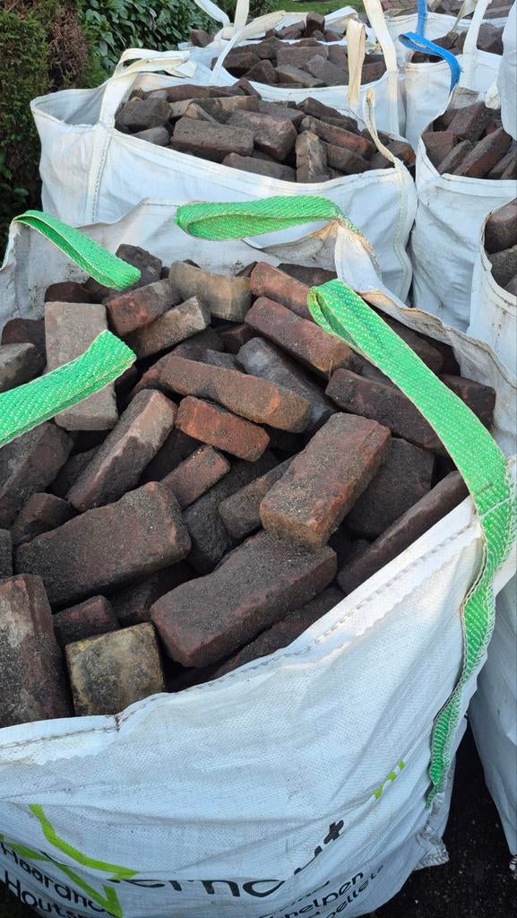 🧱✅️OUD GEBAKKEN WAALTJES. 6M2 PER BIGBAG, Ophalen of Verzenden, Gebruikt, Keramiek, Klinkers