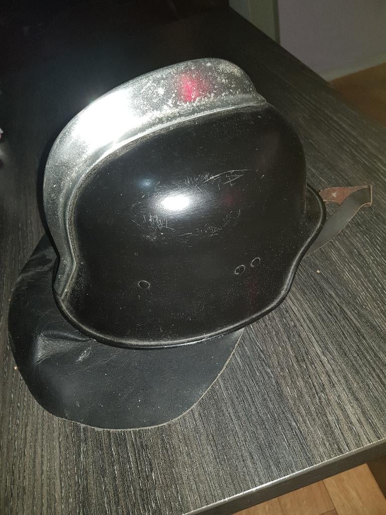 Brandweerhelm vintage, Ophalen of Verzenden, Overige soorten, Nederland, Helm of Baret